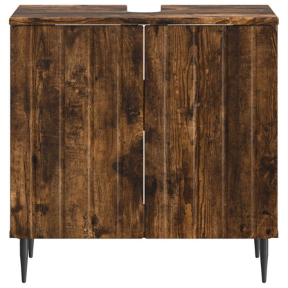 Bathroom Sink Cabinet ZWOLLE Smoked Oak 59.5 x 31.5x 59 cm