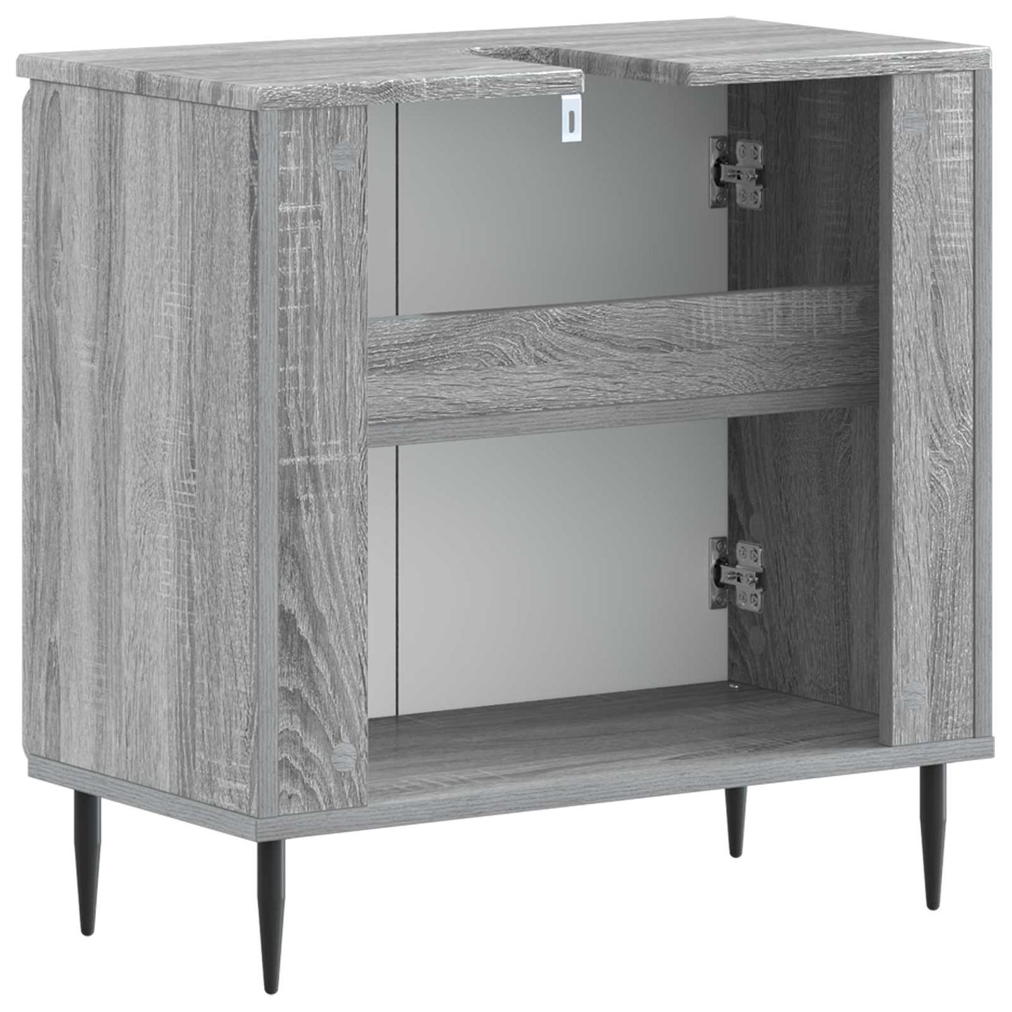 Bathroom Sink Cabinet ZWOLLE Grey Sonoma 59.5 x 31.5x 59 cm