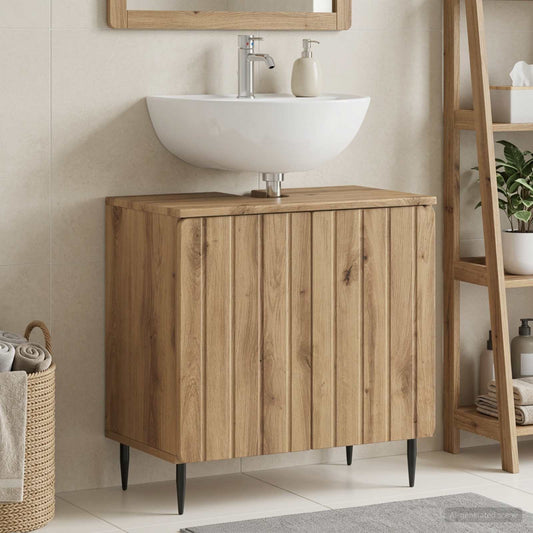 Bathroom Sink Cabinet ZWOLLE Artisan Oak 59.5 x 31.5x 59 cm
