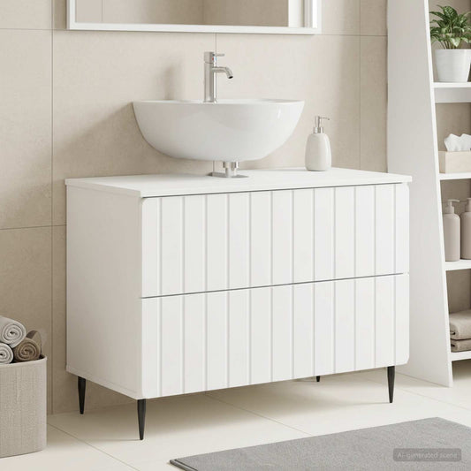Bathroom Sink Cabinet ZWOLLE White 82 x 41x 58.5 cm