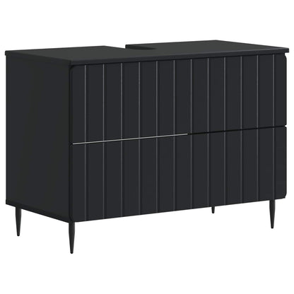 Bathroom Sink Cabinet ZWOLLE Black 82 x 41x 58.5 cm