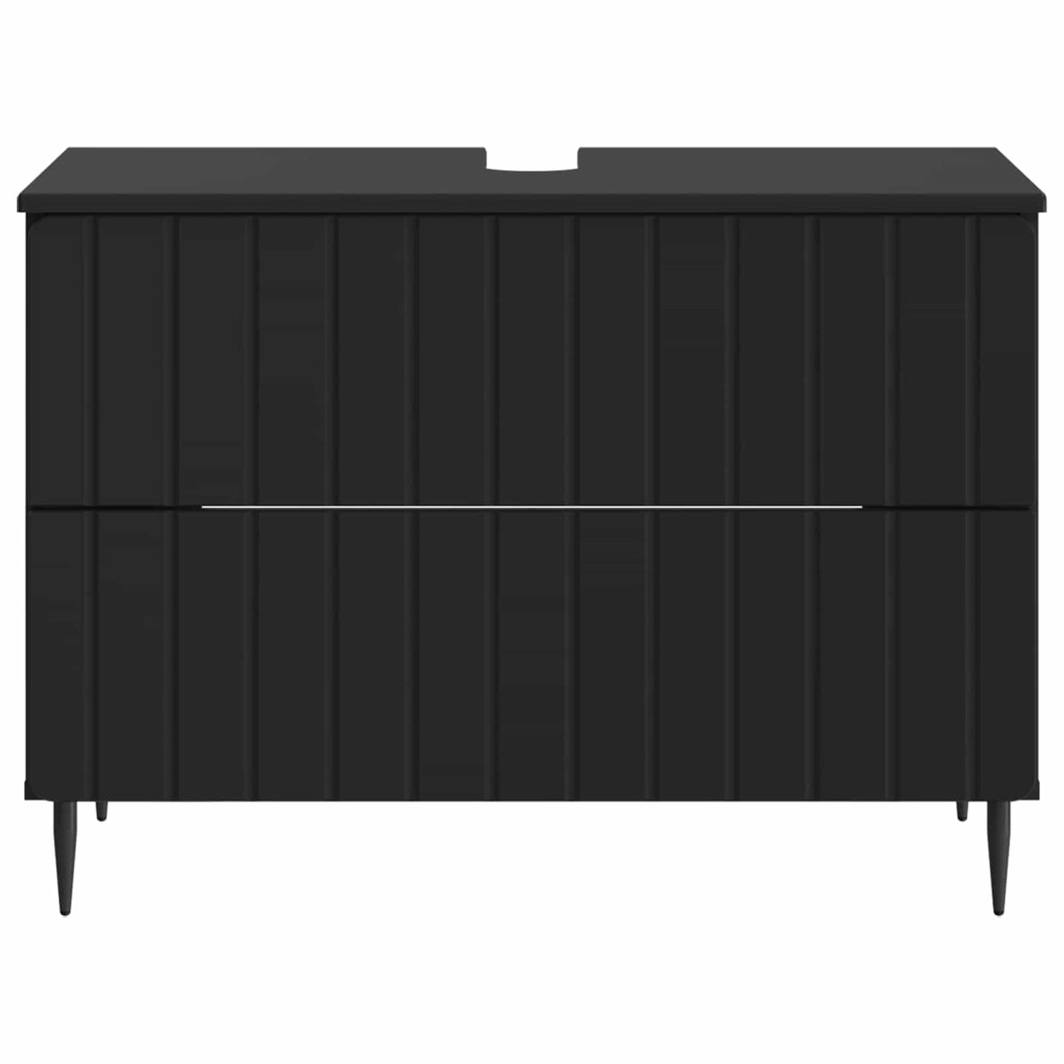 Bathroom Sink Cabinet ZWOLLE Black 82 x 41x 58.5 cm
