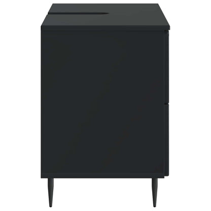 Bathroom Sink Cabinet ZWOLLE Black 82 x 41x 58.5 cm