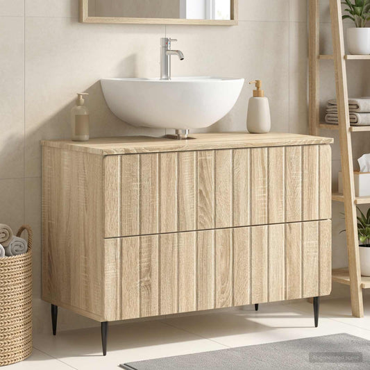 Bathroom Sink Cabinet ZWOLLE Sonoma Oak 82 x 41x 58.5 cm