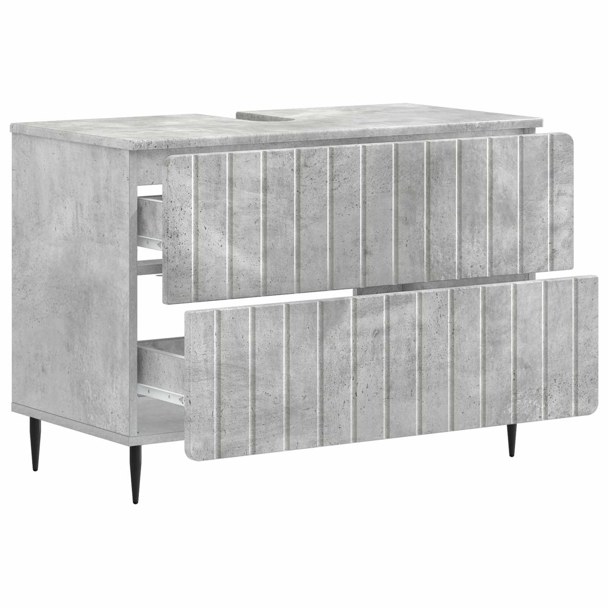 Bathroom Sink Cabinet ZWOLLE Concrete Grey 82 x 41x 58.5 cm