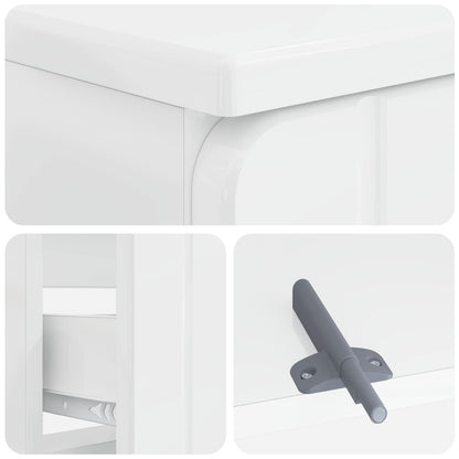 Bathroom Sink Cabinet ZWOLLE High Gloss White 82 x 41x 58.5 cm
