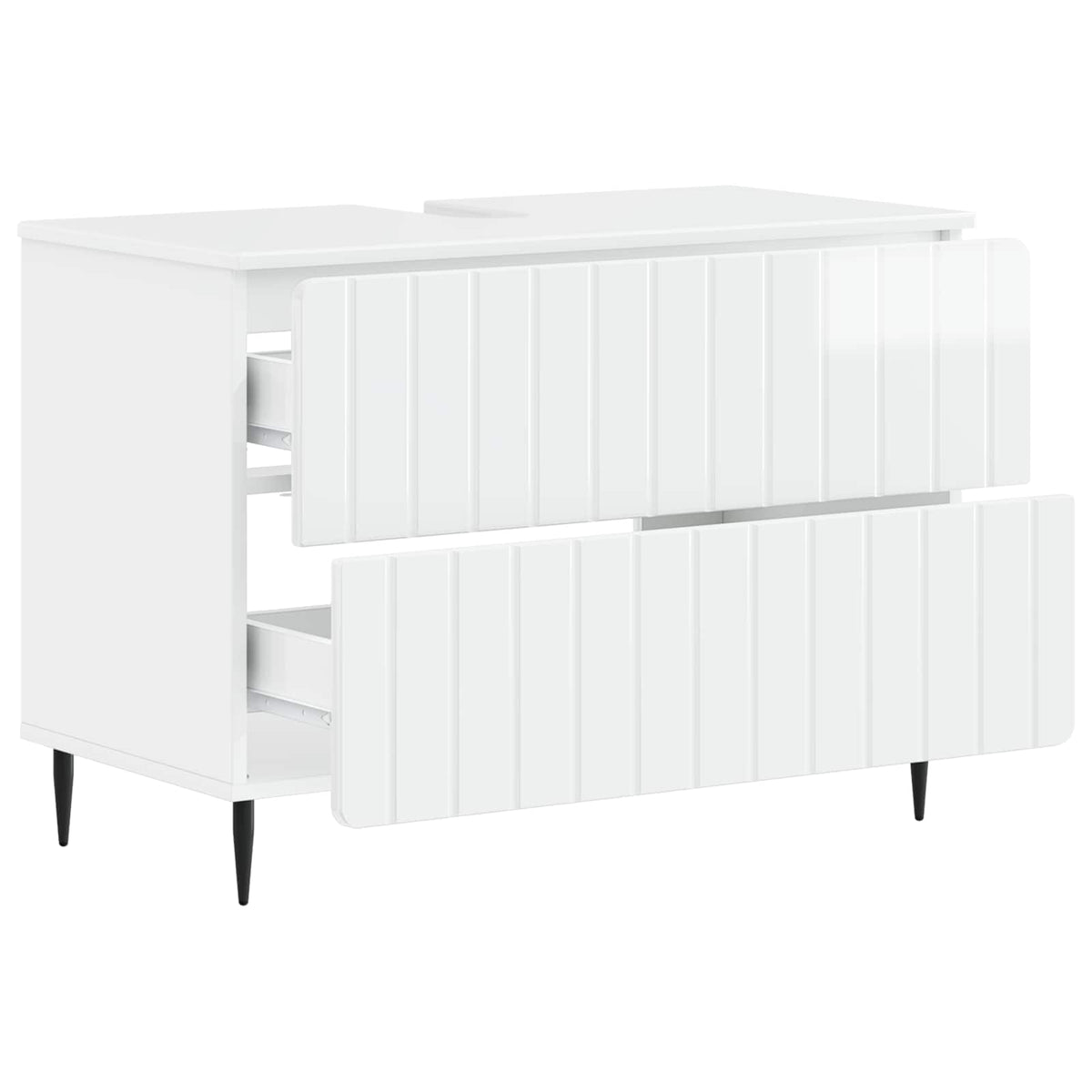 Bathroom Sink Cabinet ZWOLLE High Gloss White 82 x 41x 58.5 cm