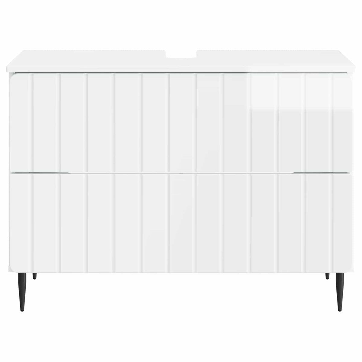 Bathroom Sink Cabinet ZWOLLE High Gloss White 82 x 41x 58.5 cm