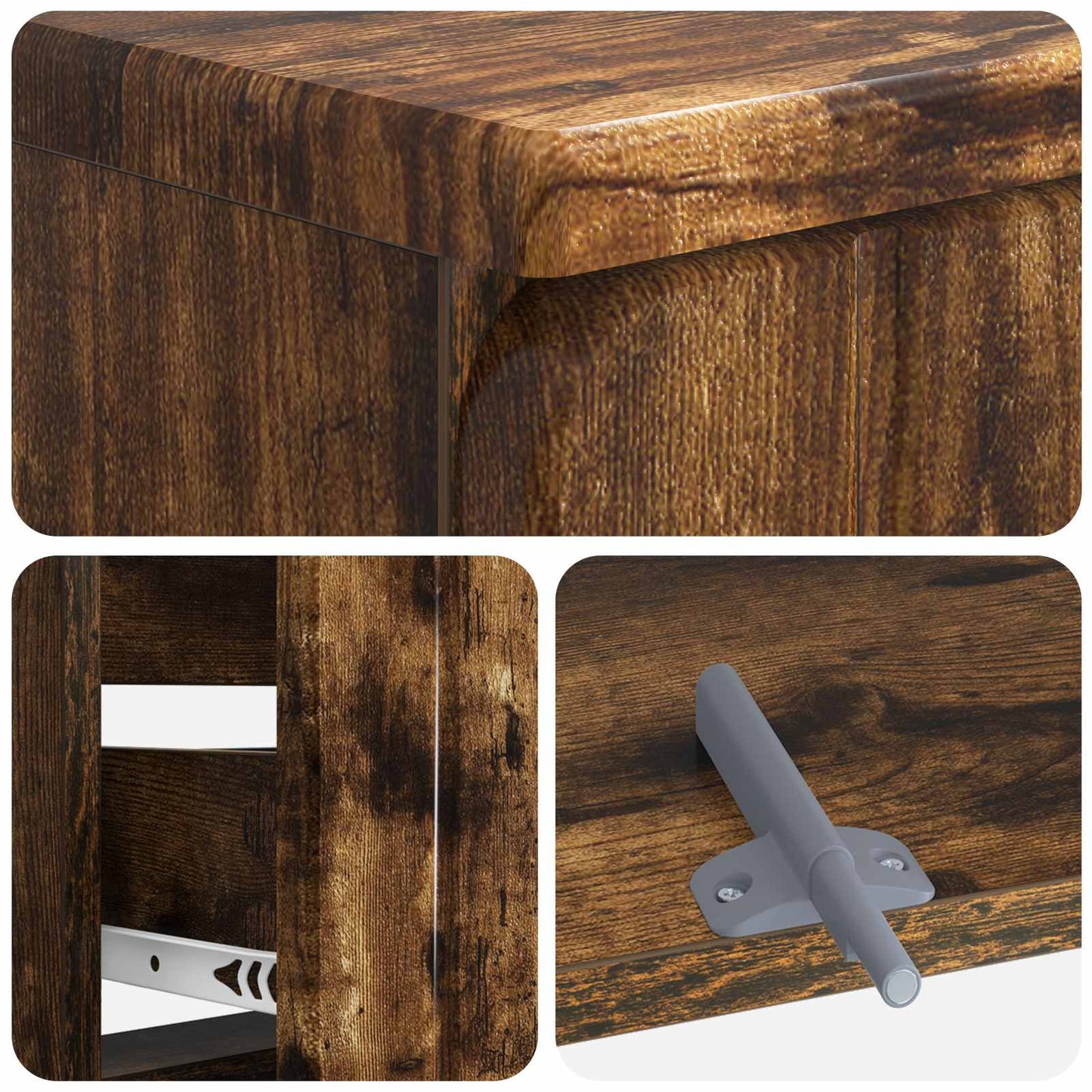 Bathroom Sink Cabinet ZWOLLE Smoked Oak 82 x 41x 58.5 cm