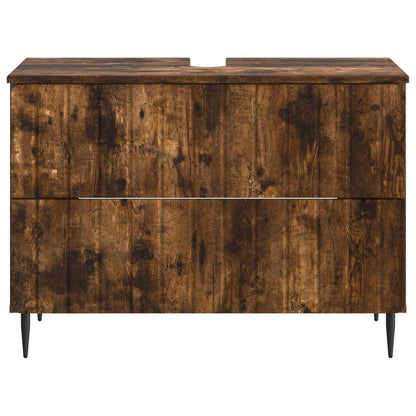 Bathroom Sink Cabinet ZWOLLE Smoked Oak 82 x 41x 58.5 cm