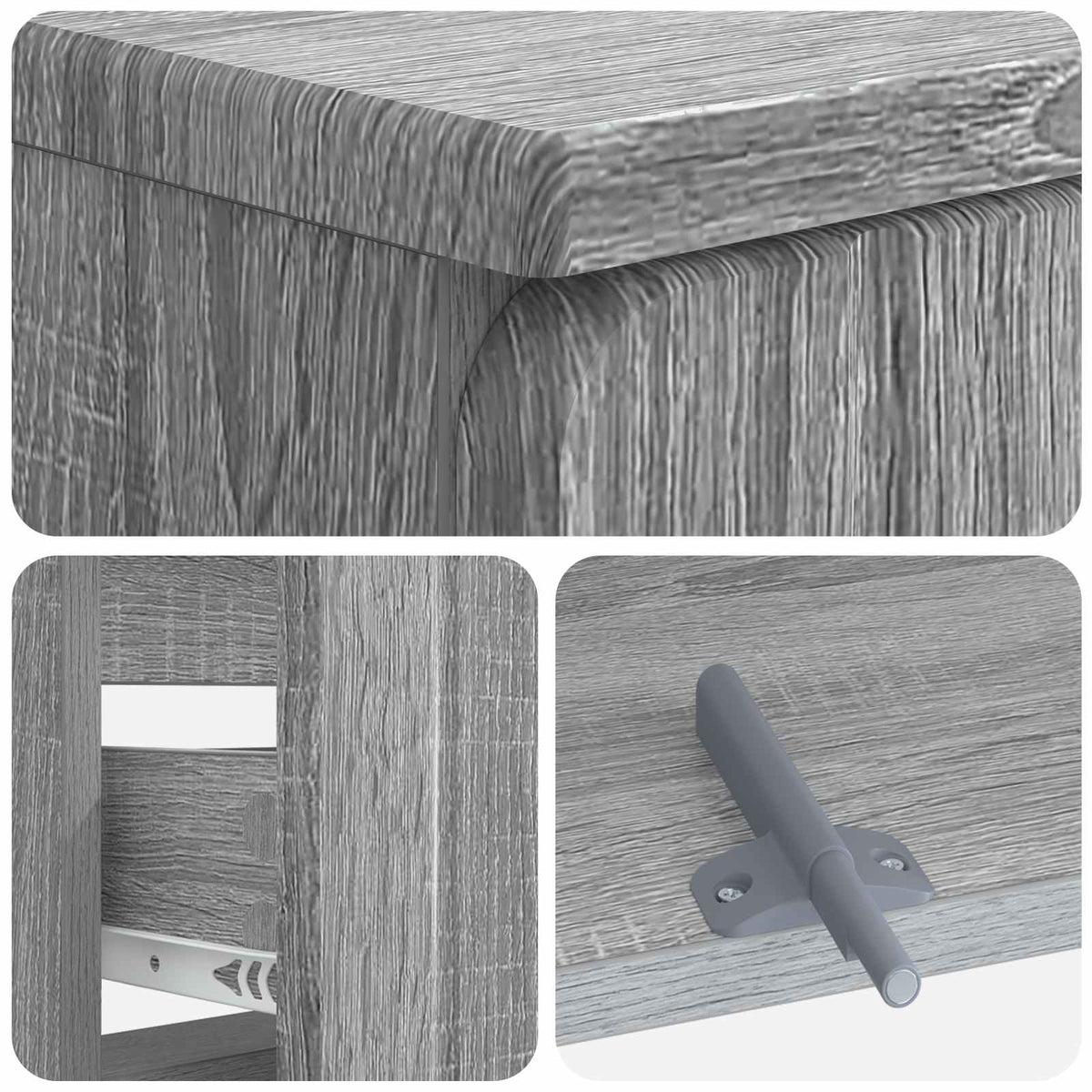 Bathroom Sink Cabinet ZWOLLE Grey Sonoma 82 x 41x 58.5 cm
