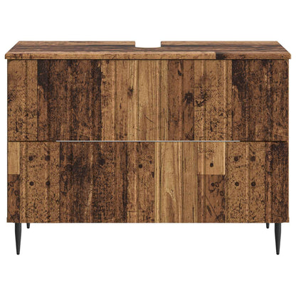 Bathroom Sink Cabinet ZWOLLE Old Wood 82 x 41x 58.5 cm