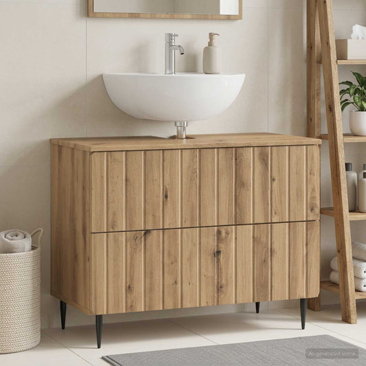 Bathroom Sink Cabinet ZWOLLE Artisan Oak 82 x 41x 58.5 cm