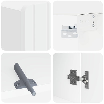 Bathroom Wall Cabinet ZWOLLE White 30 x 31 x 63 cm
