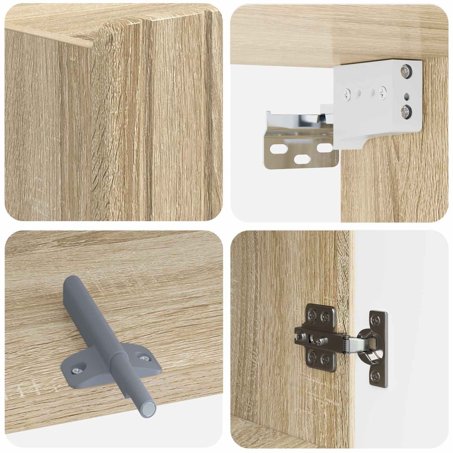 Bathroom Wall Cabinet ZWOLLE Sonoma Oak 30 x 31 x 63 cm