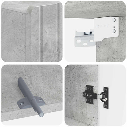 Bathroom Wall Cabinet ZWOLLE Concrete Grey 30 x 31 x 63 cm