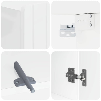 Bathroom Wall Cabinet ZWOLLE High Gloss White 30 x 31 x 63 cm