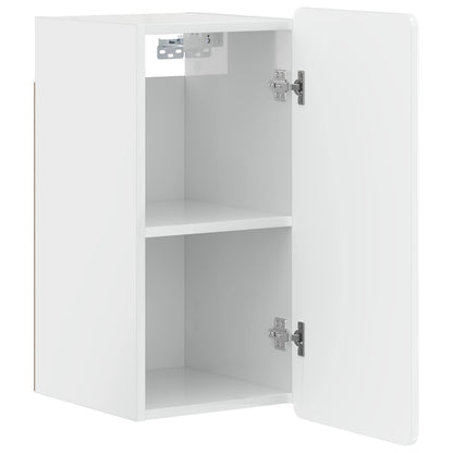 Bathroom Wall Cabinet ZWOLLE High Gloss White 30 x 31 x 63 cm