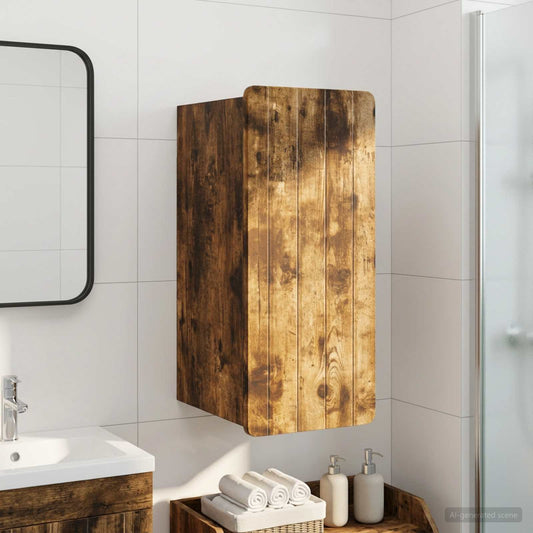 Bathroom Wall Cabinet ZWOLLE Smoked Oak 30 x 31 x 63 cm