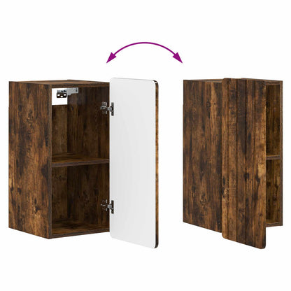 Bathroom Wall Cabinet ZWOLLE Smoked Oak 30 x 31 x 63 cm