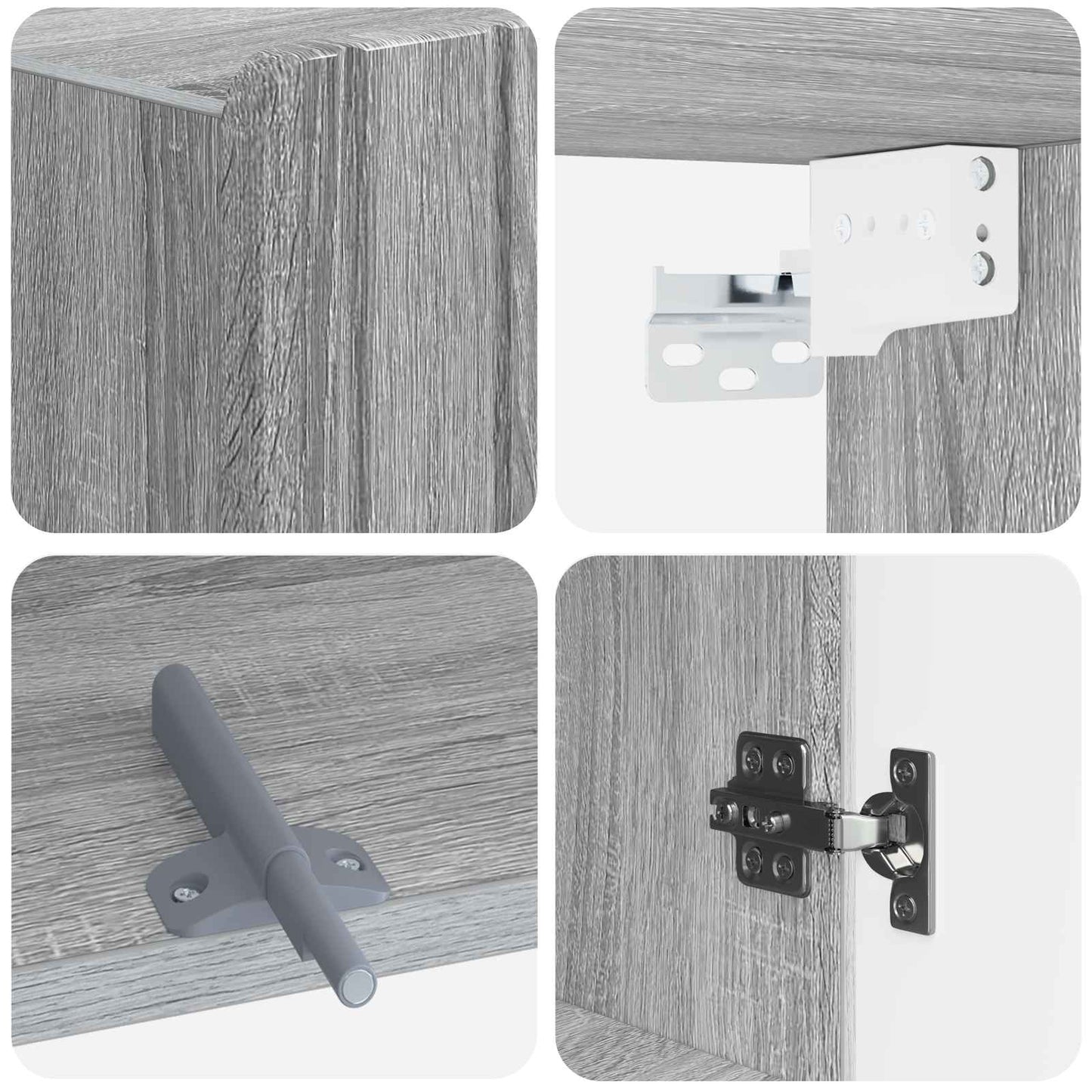 Bathroom Wall Cabinet ZWOLLE Grey Sonoma 30 x 31 x 63 cm