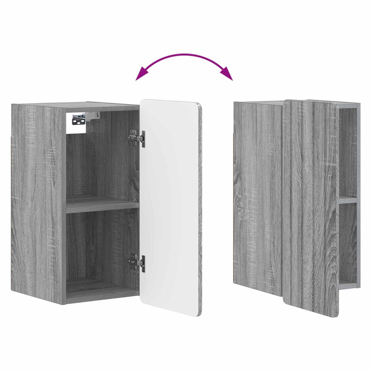 Bathroom Wall Cabinet ZWOLLE Grey Sonoma 30 x 31 x 63 cm