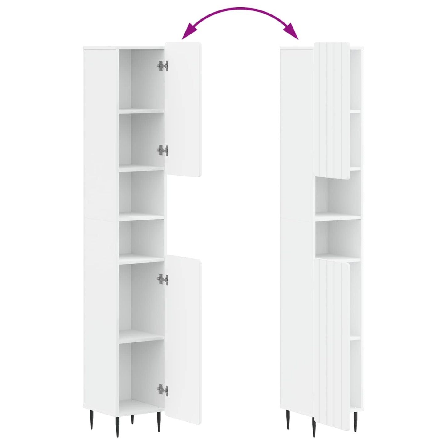 Bathroom Cabinet with Open Shelf ZWOLLE White