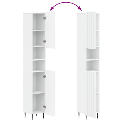 Bathroom Cabinet with Open Shelf ZWOLLE White