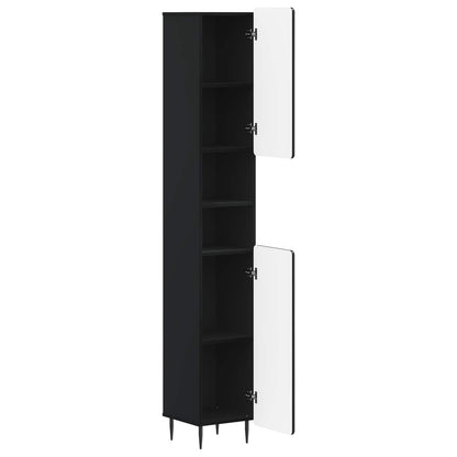 Bathroom Cabinet with Open Shelf ZWOLLE Black