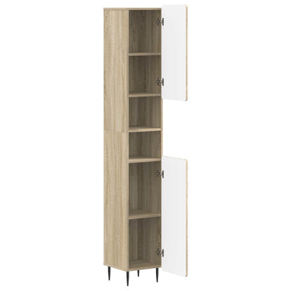 Bathroom Cabinet with Open Shelf ZWOLLE Sonoma Oak