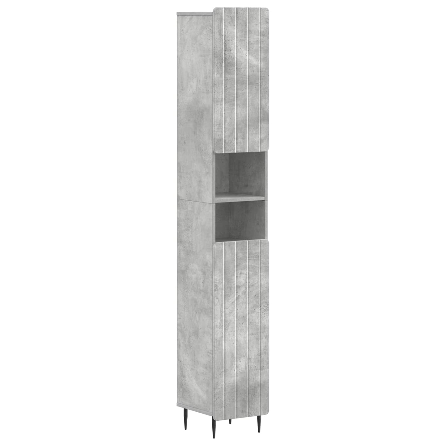 Bathroom Cabinet with Open Shelf ZWOLLE Concrete Grey