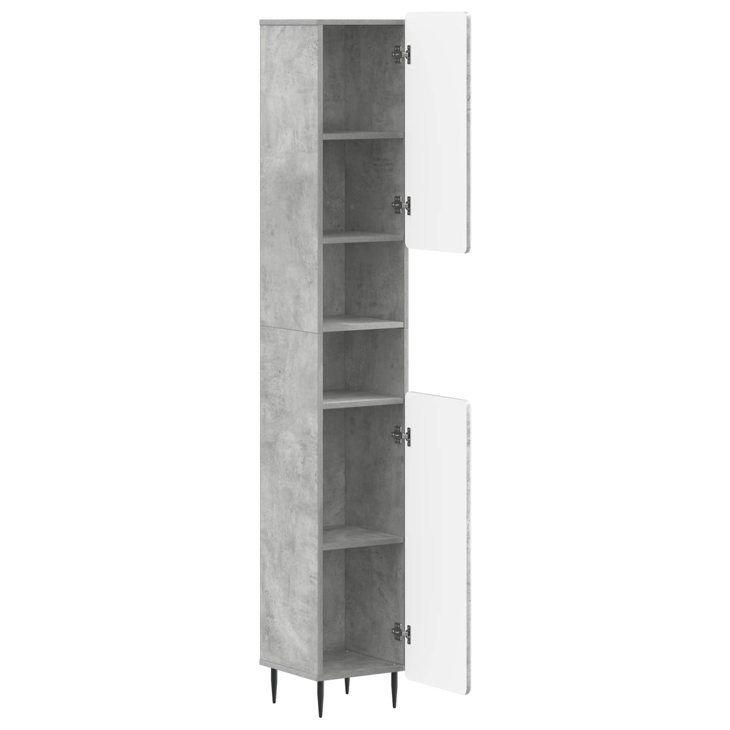 Bathroom Cabinet with Open Shelf ZWOLLE Concrete Grey