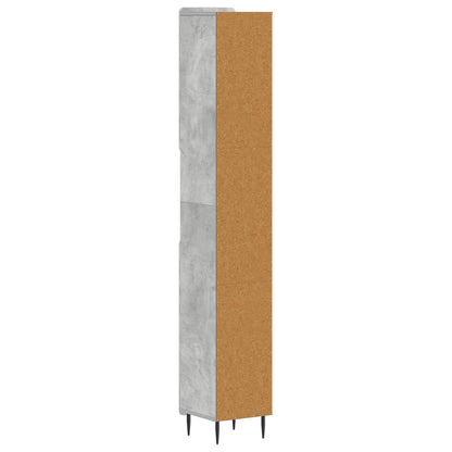 Bathroom Cabinet with Open Shelf ZWOLLE Concrete Grey