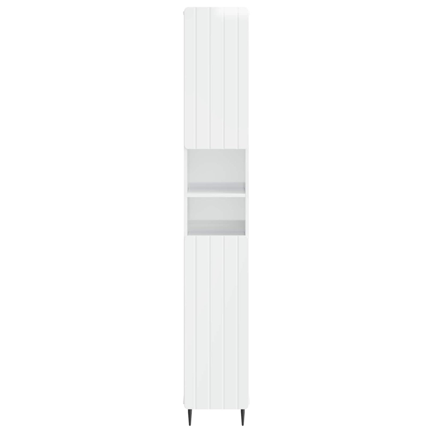 Bathroom Cabinet with Open Shelf ZWOLLE High Gloss White