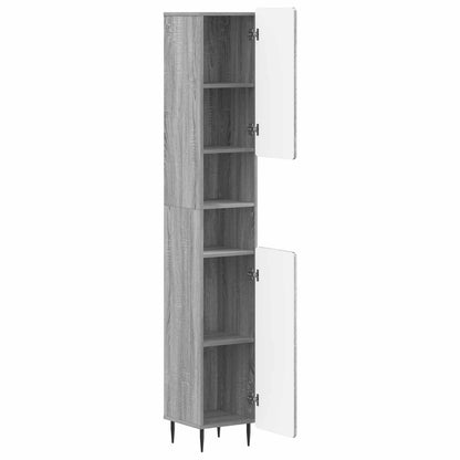 Bathroom Cabinet with Open Shelf ZWOLLE Grey Sonoma