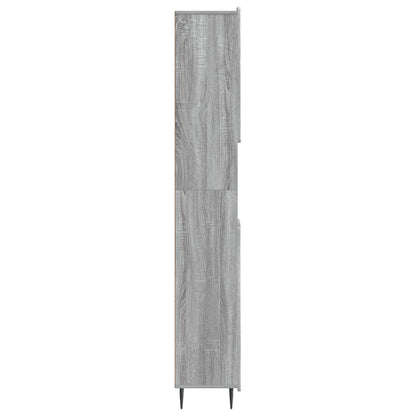 Bathroom Cabinet with Open Shelf ZWOLLE Grey Sonoma