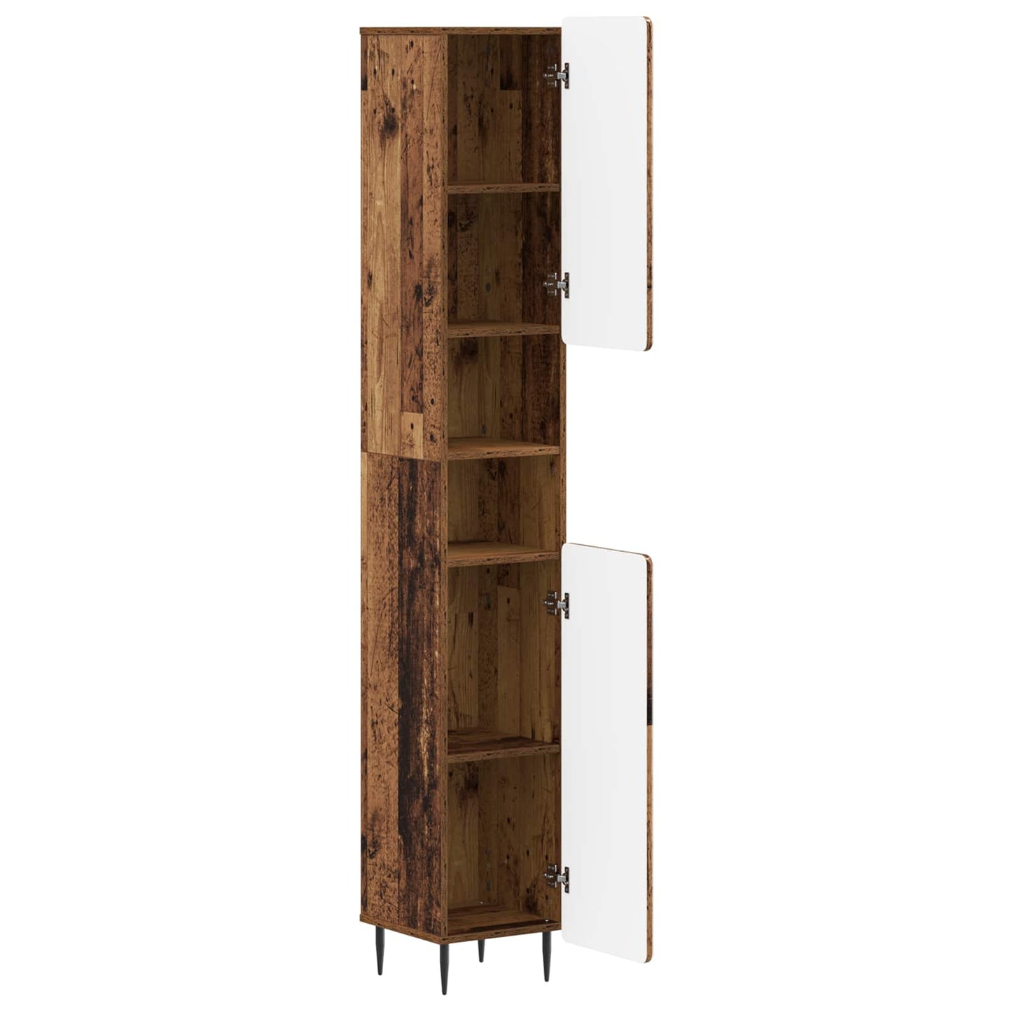 Bathroom Cabinet with Open Shelf ZWOLLE Old Wood