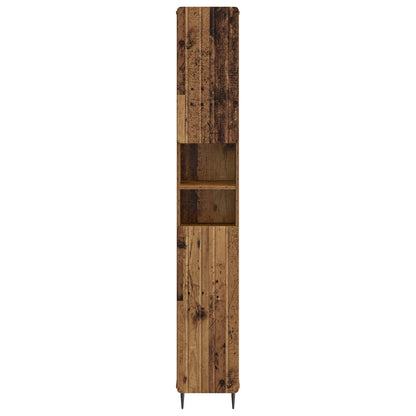 Bathroom Cabinet with Open Shelf ZWOLLE Old Wood