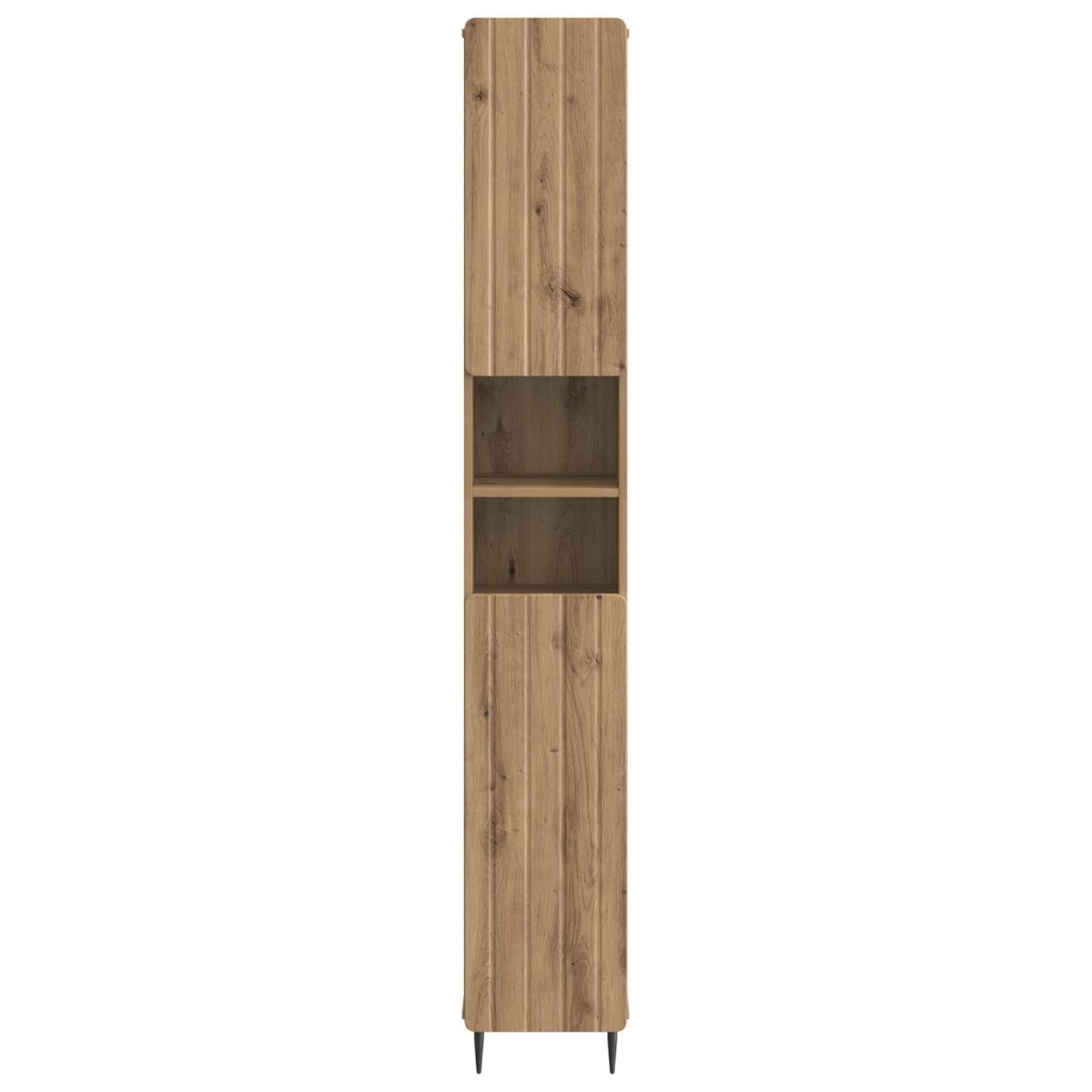 Bathroom Cabinet with Open Shelf ZWOLLE Artisan Oak