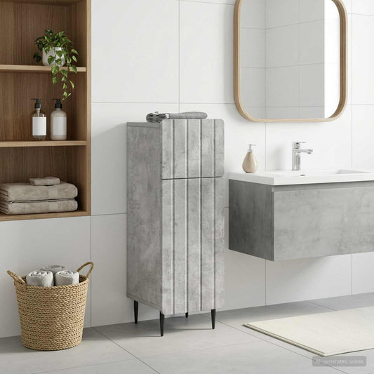 Bathroom Storage Cainet ZWOLLE Concrete Grey 30 x 31 x 79.5 cm