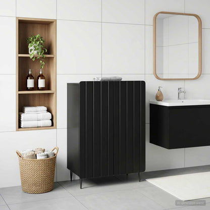 Bathroom Storage Cainet ZWOLLE Black 59.5 x 31 x 79.5 cm
