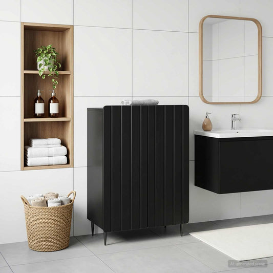 Bathroom Storage Cainet ZWOLLE Black 59.5 x 31 x 79.5 cm