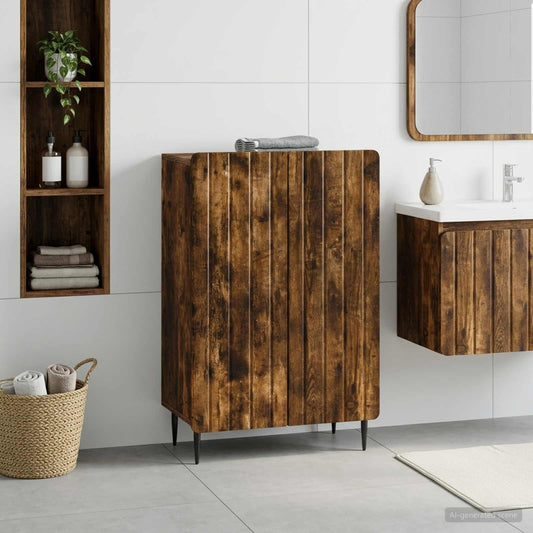 Bathroom Storage Cainet ZWOLLE Smoked Oak 59.5 x 31 x 79.5 cm