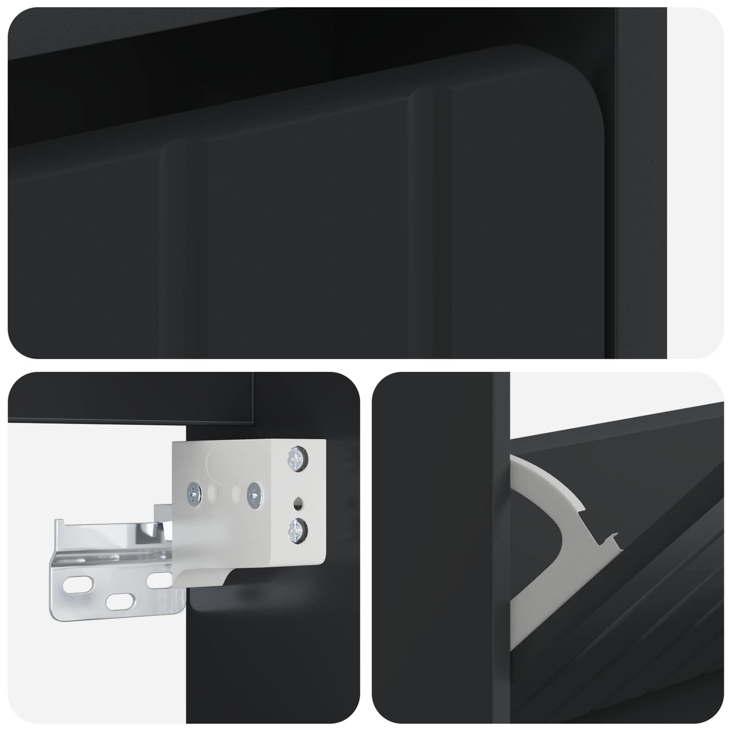 Wall-Mounted Shoe Cabinet ZWOLLE 71 x 17 x 43 cm Black