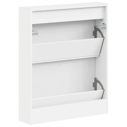 Wall-Mounted Shoe Cabinet ZWOLLE 71 x 17 x 86 cm White