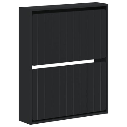 Wall-Mounted Shoe Cabinet ZWOLLE 71 x 17 x 86 cm Black
