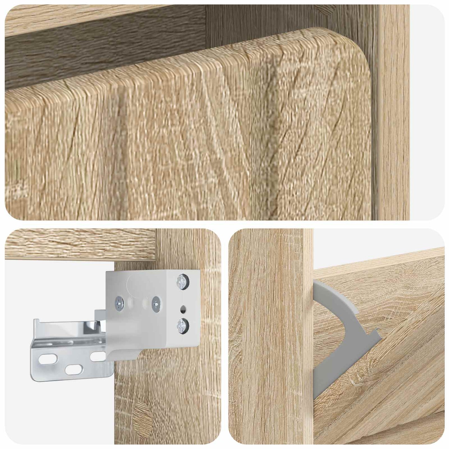 Wall-Mounted Shoe Cabinet ZWOLLE 71 x 17 x 86 cm Sonoma Oak