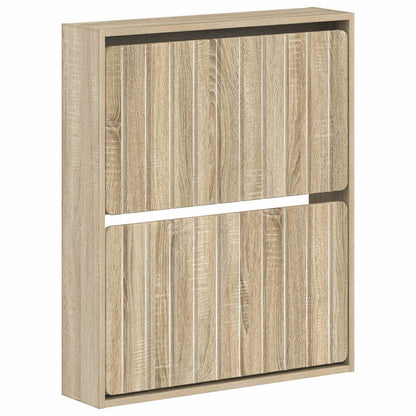 Wall-Mounted Shoe Cabinet ZWOLLE 71 x 17 x 86 cm Sonoma Oak