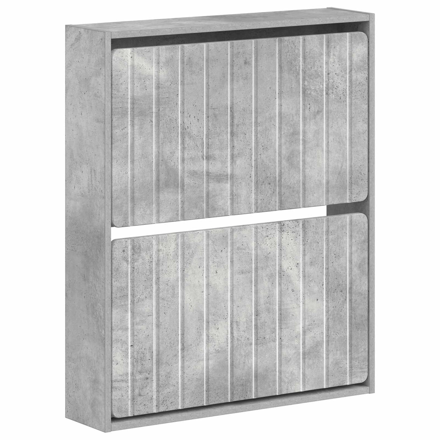 Wall-Mounted Shoe Cabinet ZWOLLE 71 x 17 x 86 cm Concrete Grey