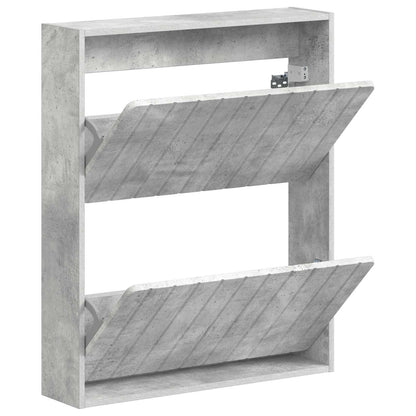 Wall-Mounted Shoe Cabinet ZWOLLE 71 x 17 x 86 cm Concrete Grey